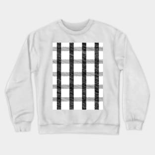 White & Black Buffalo Plaid Crewneck Sweatshirt